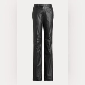 Ralph Lauren Purple Label Alaina luxurious lambskin black leather pants